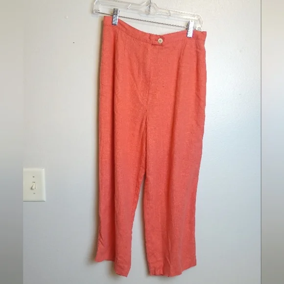 HARVE BENARD Linen PINK 2PC SUIT SET Blazer Pants Small vintage - Picture 4 of 14